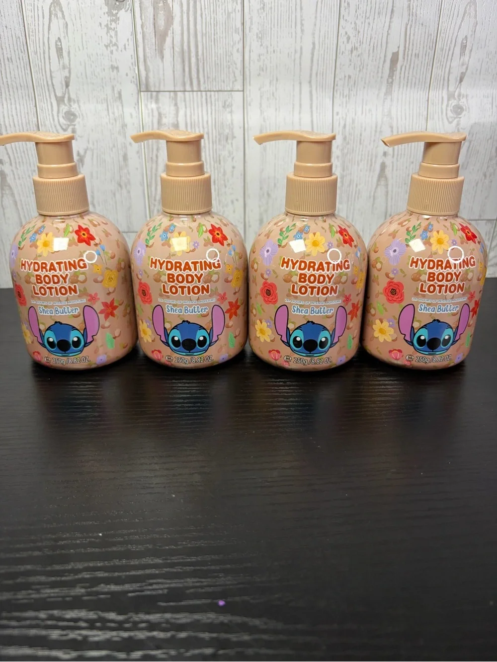 4 Pack Disney Stitch Hydrating Body Lotion with Shea Butter - Pink
